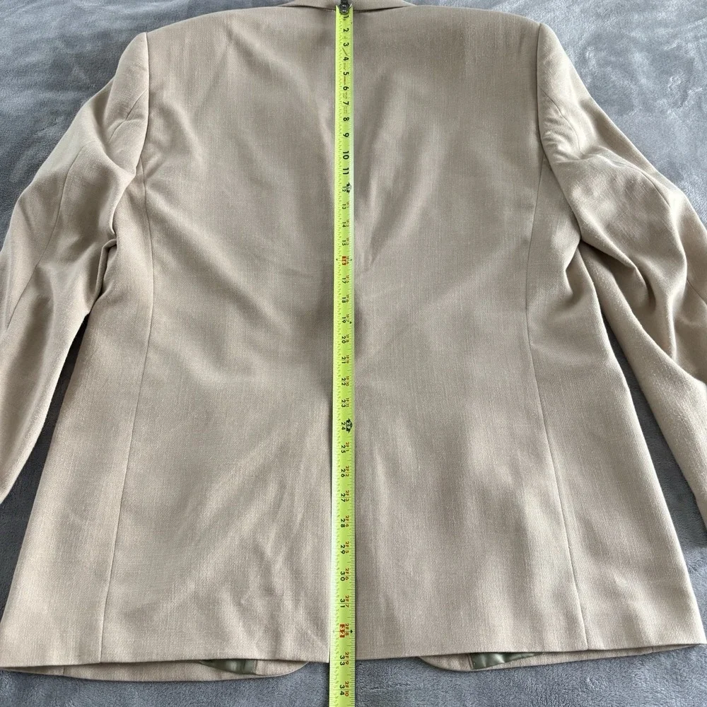 Alan Flusser Men's Sport Coat‎ Blazer Beige Two Button Classic Casual 46L